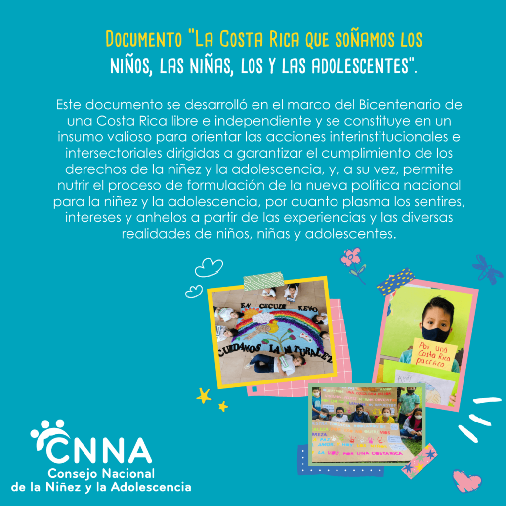 Presentación del documento “La Costa Rica que soñamos los niños, las niñas, los y las adolescentes” ante el CNNA